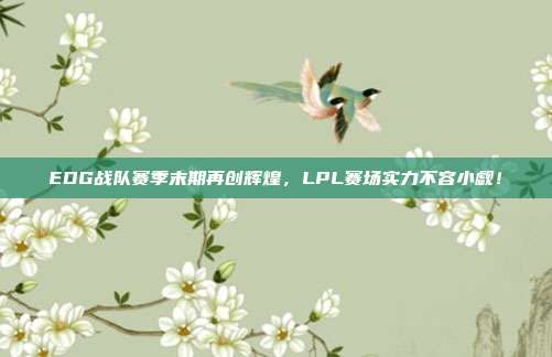 EDG战队赛季末期再创辉煌，LPL赛场实力不容小觑！