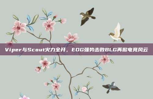 Viper与Scout火力全开，EDG强势击败BLG再掀电竞风云