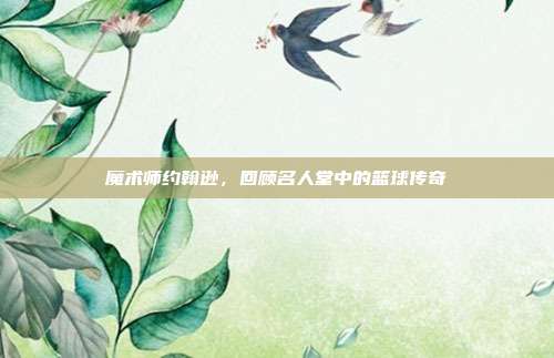 魔术师约翰逊，回顾名人堂中的篮球传奇