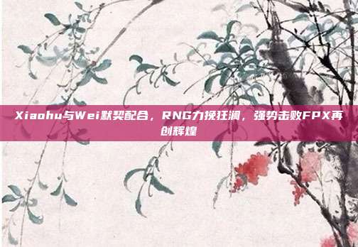 Xiaohu与Wei默契配合，RNG力挽狂澜，强势击败FPX再创辉煌