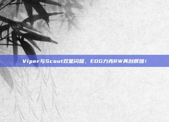 Viper与Scout双星闪耀，EDG力克RW再创辉煌！